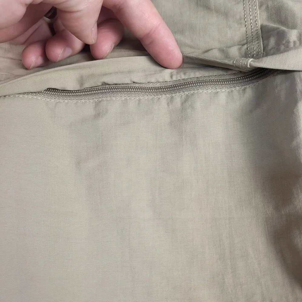 The North Face Mens Convertible Cargo Hiking Pants Khaki Beige Large L Regular